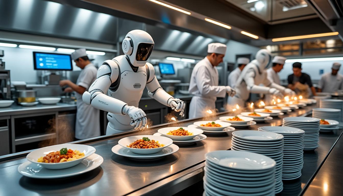 scopri il progetto innovativo di una cucina robotizzata con intelligenza artificiale capace di preparare 120 piatti all'ora, trasformando il mondo della ristorazione.